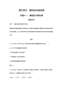 2023届高考生物二轮复习基因的分离定律作业含答案