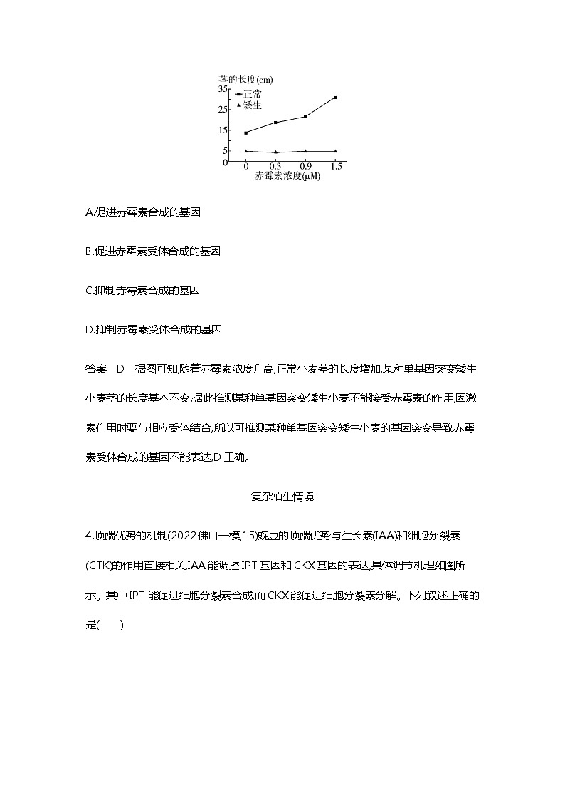 2023届高考生物二轮复习植物生命活动调节作业含答案第3页