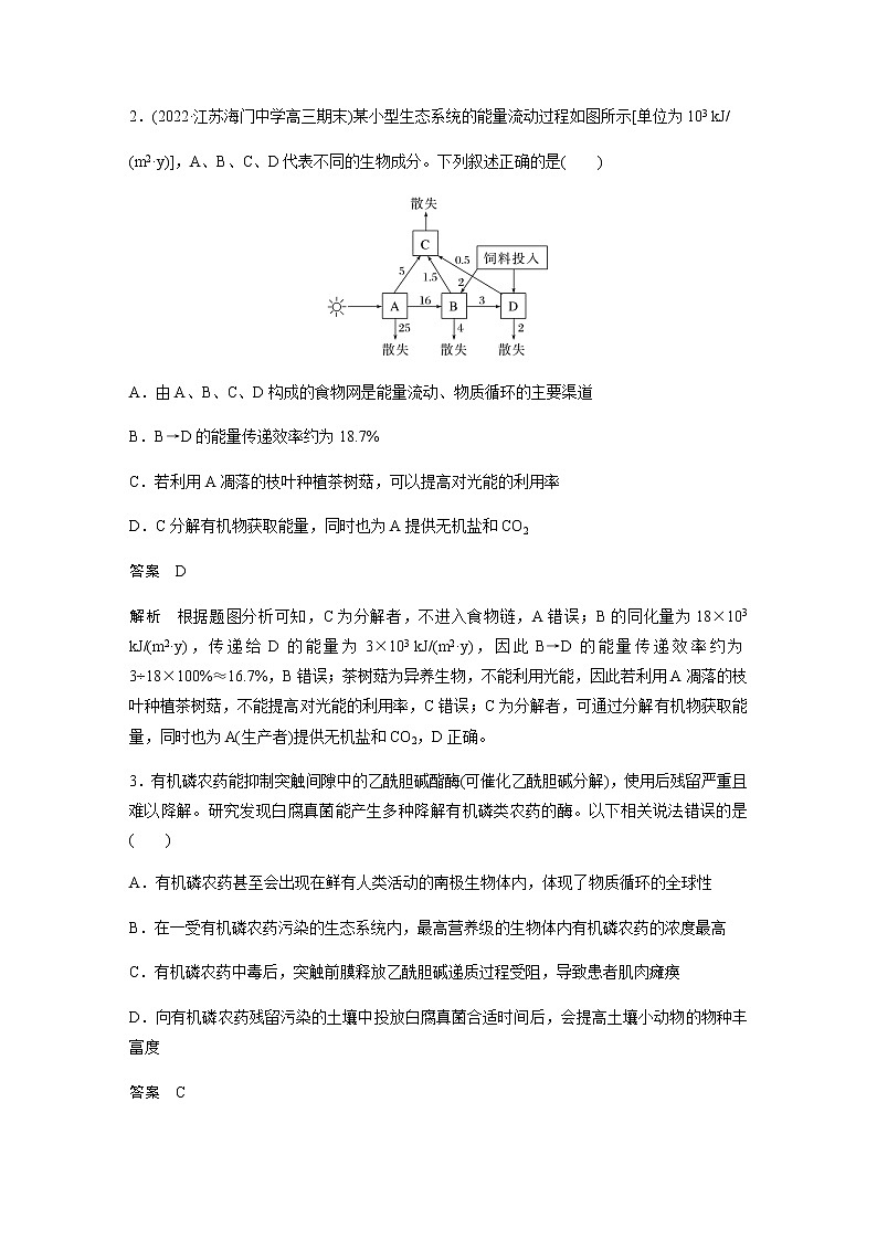 2023届高考生物二轮复习生物与环境作业（B）第2页