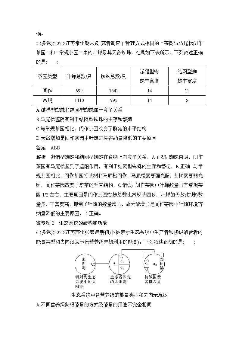 2023届高考生物二轮复习生物与环境作业含答案第3页