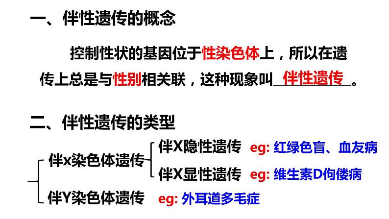 2.3伴性遗传 课件 2021——2022学年高一下学期生物人教版必修202