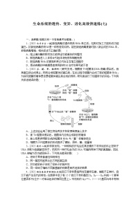 2023届高考生物二轮复习高效快速练生命系统的遗传、变异、进化作业（不定项）含答案