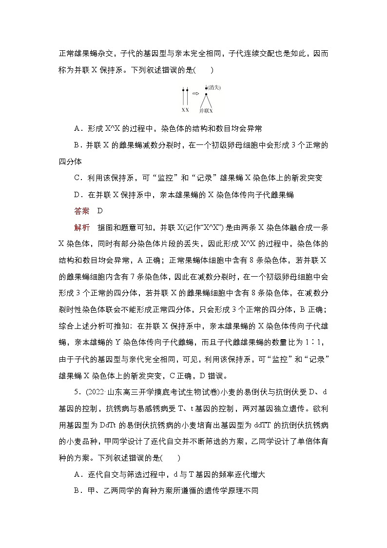 2023届高考生物二轮复习变异和进化（基础测试）作业（不定项）含答案第3页