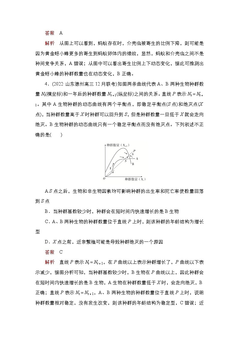 2023届高考生物二轮复习生物与环境（能力测试）作业（不定项）含答案第3页