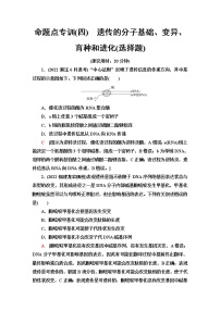 2023届高考生物二轮复习命题点专训4遗传的分子基础、变异、育种和进化(选择题)含答案