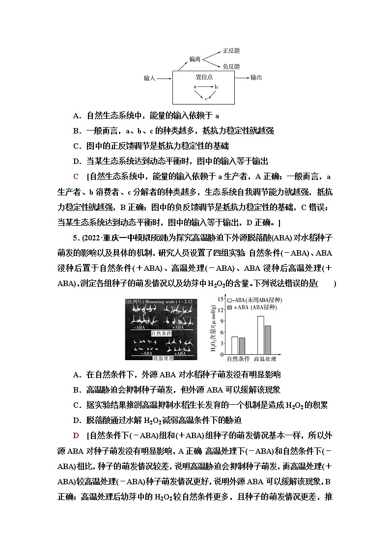 2023届高考生物二轮复习学科核心素养专训4生命观念——稳态与平衡观含答案第3页