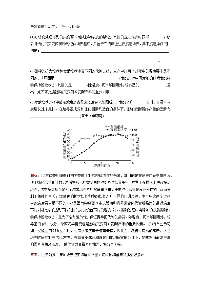 2023届高考生物二轮复习发酵工程作业含答案第2页