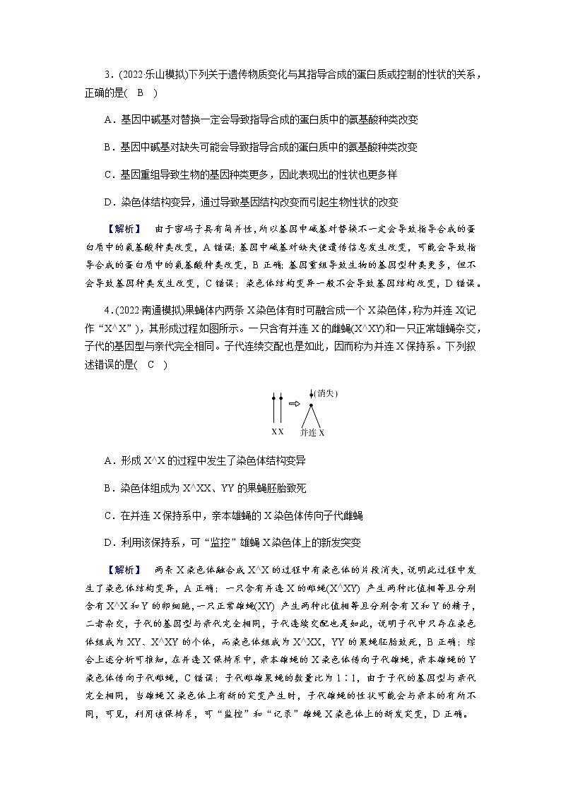 2023届高考生物二轮复习变异与进化作业含答案第2页