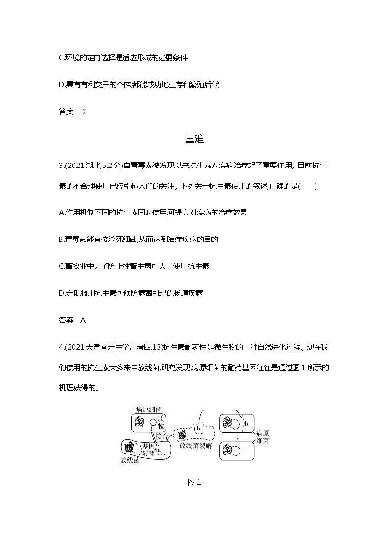 2023届高考生物二轮复习生物的进化作业含答案第2页