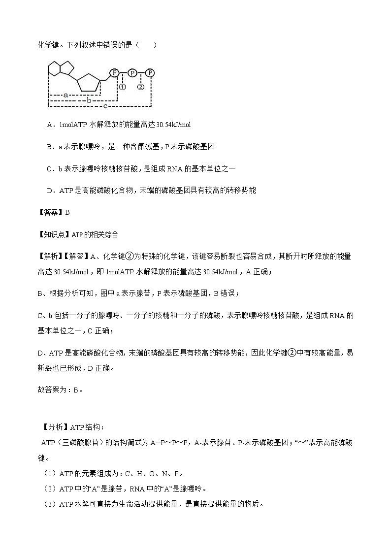 2023届高考生物二轮复习通用版12ATP作业含答案第3页