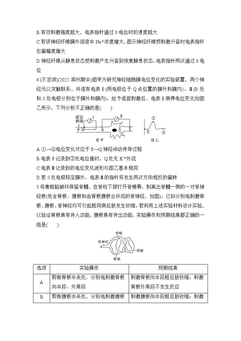 2023届高考生物二轮复习兴奋传导与传递的相关实验探究作业含答案02
