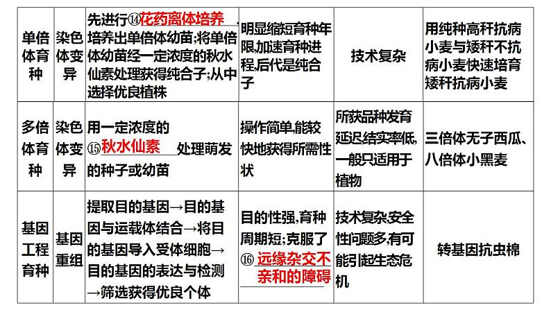 2022届高三生物一轮复习课件：生物育种的原理及应用(3)第4页