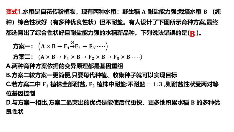 2022届高三生物一轮复习课件：生物育种的原理及应用(3)第7页