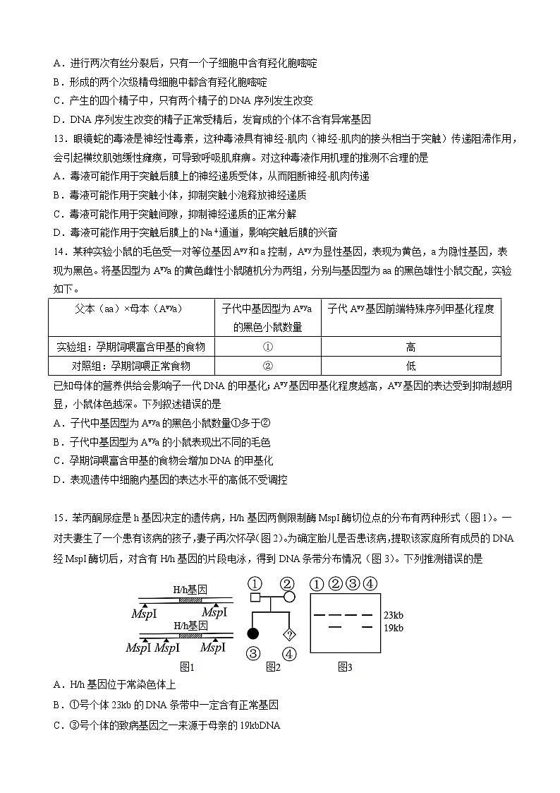 2022-2023学年广东省华南师大附中高三月考（二） 生物（解析版）第3页
