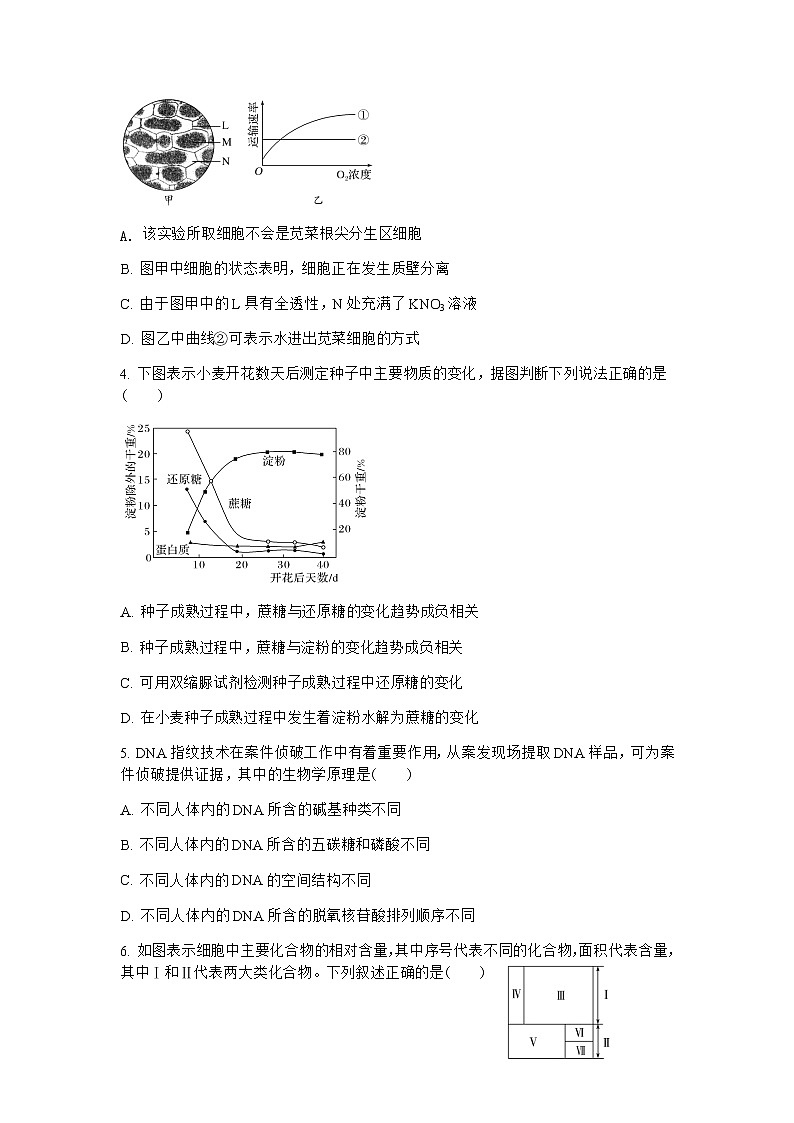 2022-2023学年云南省玉溪市二中高一上学期期中考试生物试题02