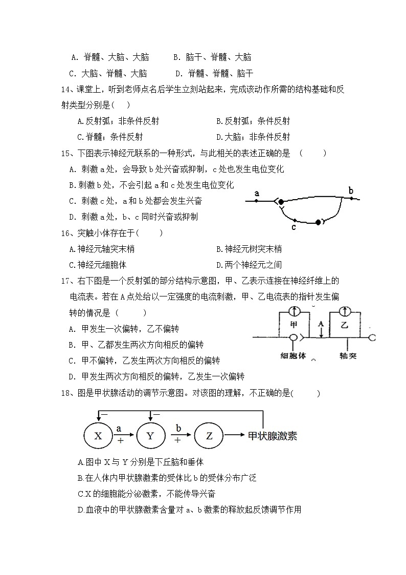 2021-2022学年内蒙古阿拉善左旗高二上学期期中考试生物试题（Word版）第3页