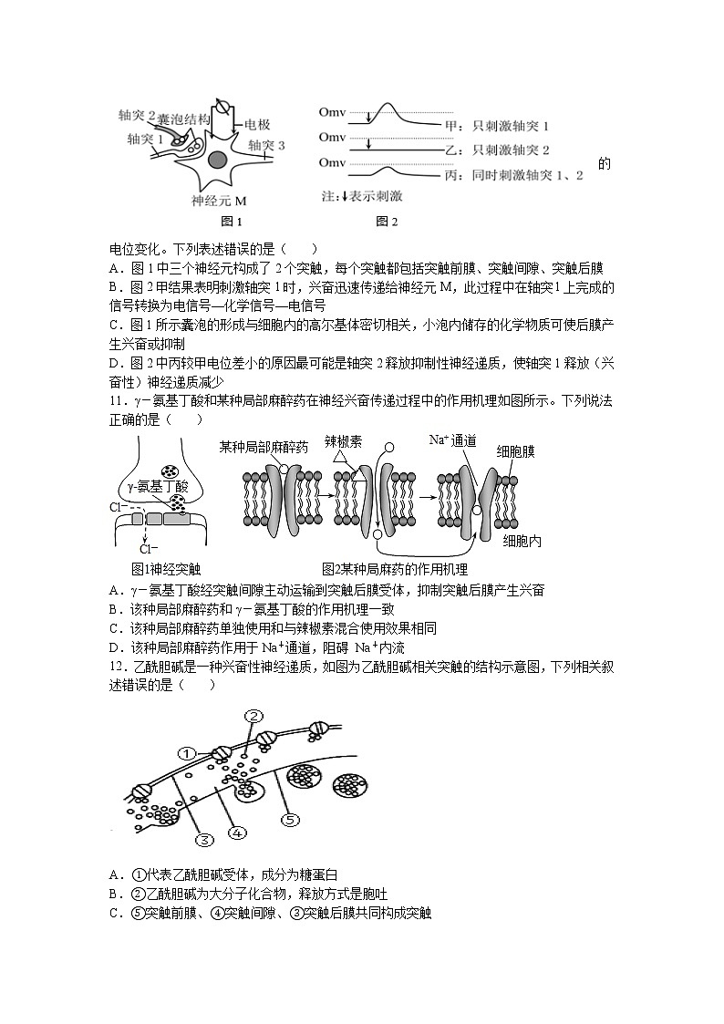 2022-2023学年吉林省辉南县第六中学高二上学期周测（二）生物试题（Word版）03