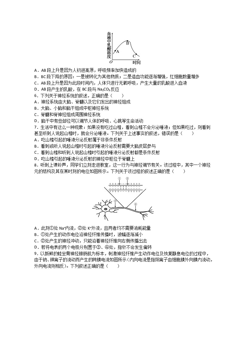 2022-2023学年江苏省扬州中学高二上学期10月月考试题 生物 Word版02