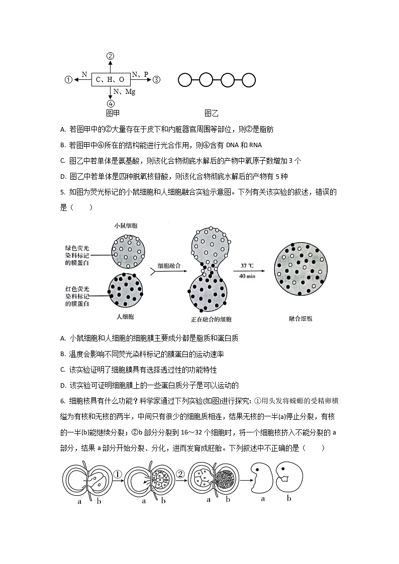 2022-2023学年山西省太原师范学院附属中学高二上学期开学分班考试生物试题（Word版）02