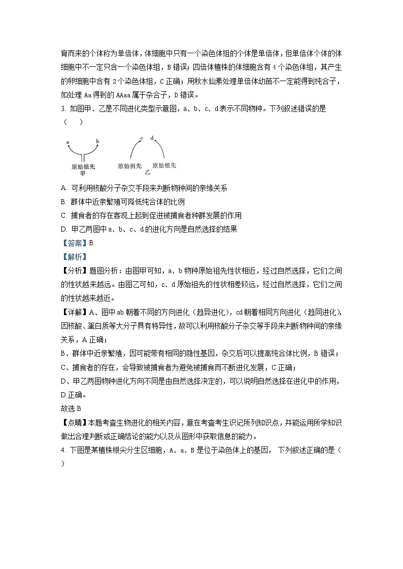 2022-2023学年四川省绵阳市江油中学高二上学期10月月考试题 生物 解析版第2页