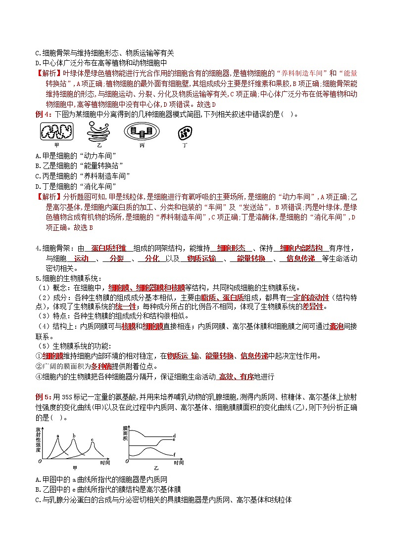 专题03 细胞的基本结构：【二轮复习】备战2023年高考生物必备知识大串讲03