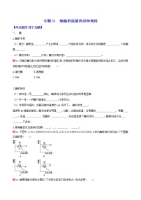 专题05 细胞的能量供应和利用：【二轮复习】备战2023年高考生物必备知识大串讲