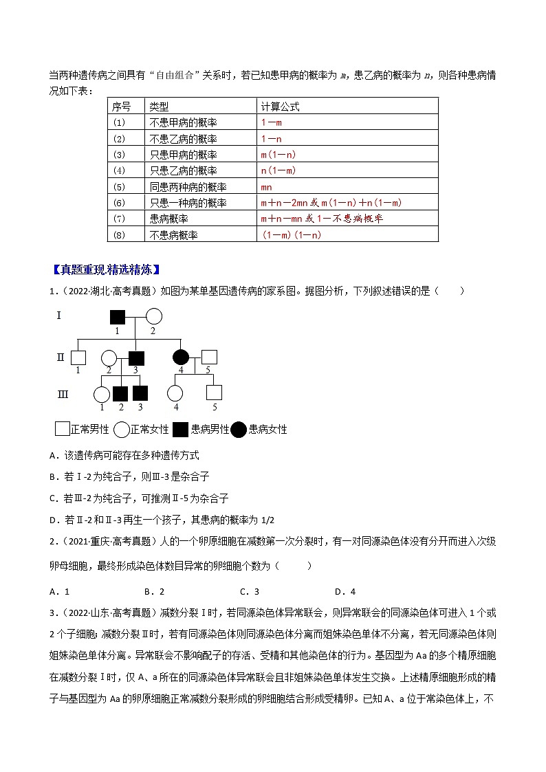 专题08 基因和染色体的关系 ：【二轮复习】备战2023年高考生物必备知识大串讲03