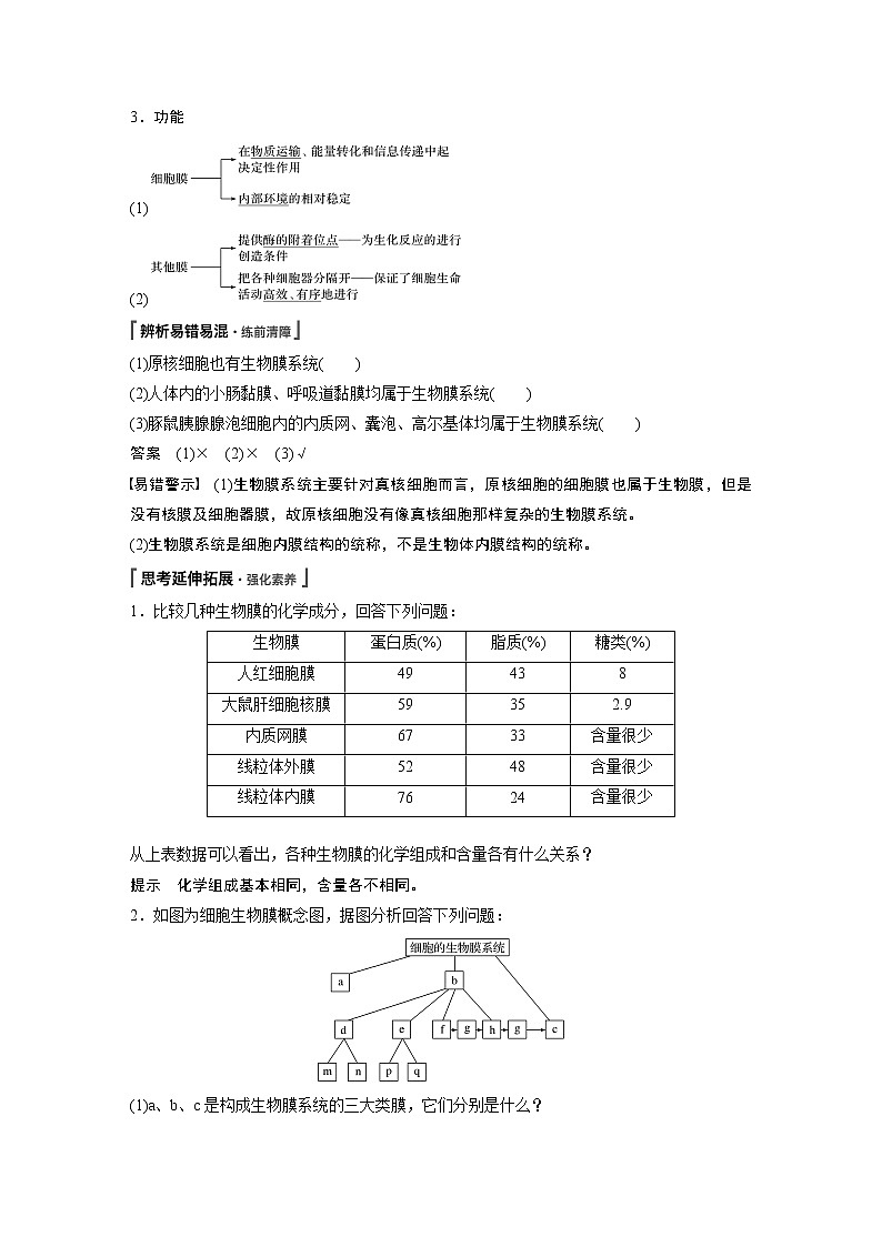 第3章 第2节 第2课时 细胞器之间的协调配合 试卷03