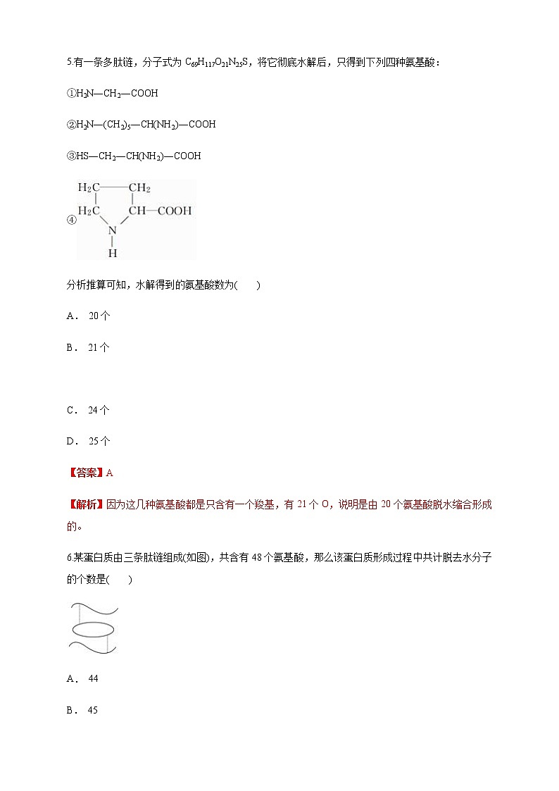 2.4.2 蛋白质是生命活动的主要承担者 练习（1）03