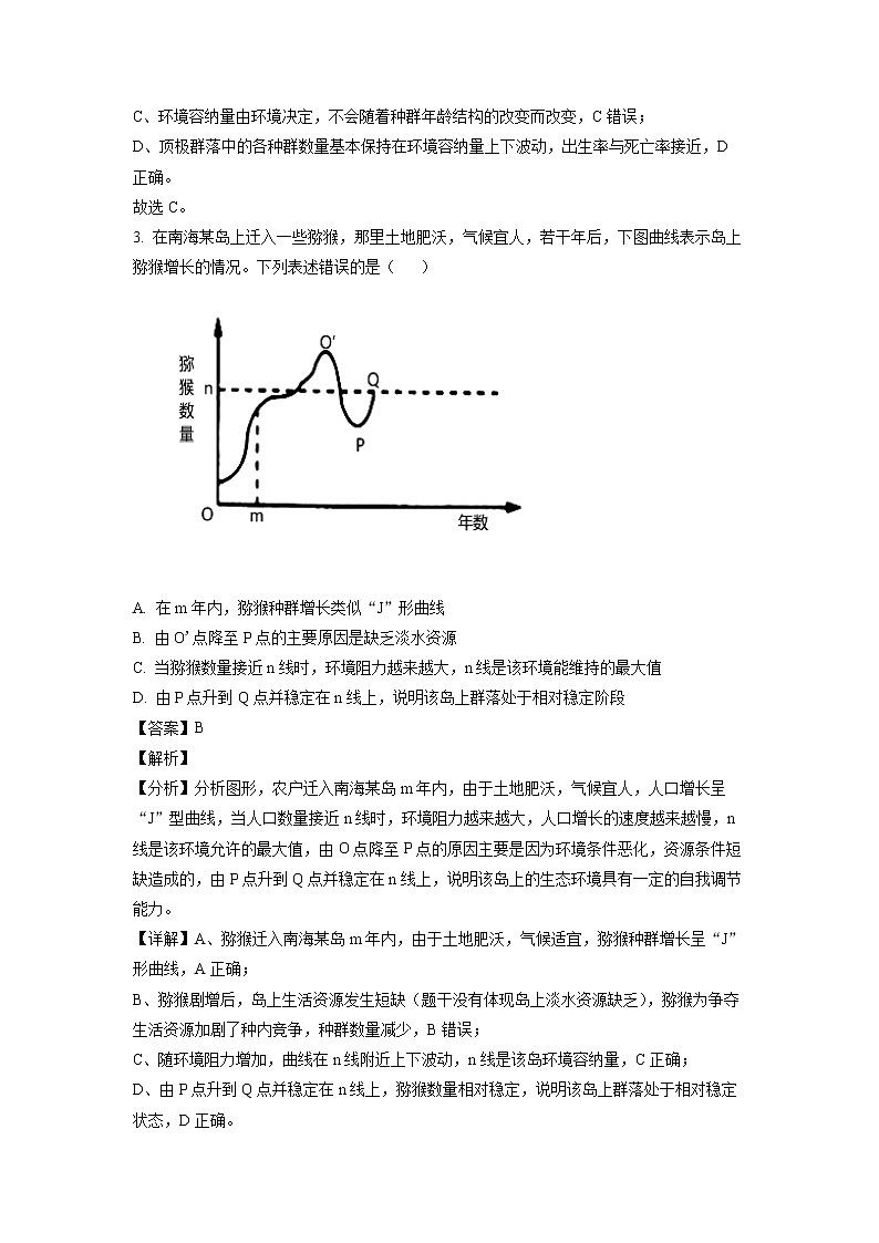 2022-2023学年山东省菏泽市第一中学高二12月月考生物试题 解析版第2页