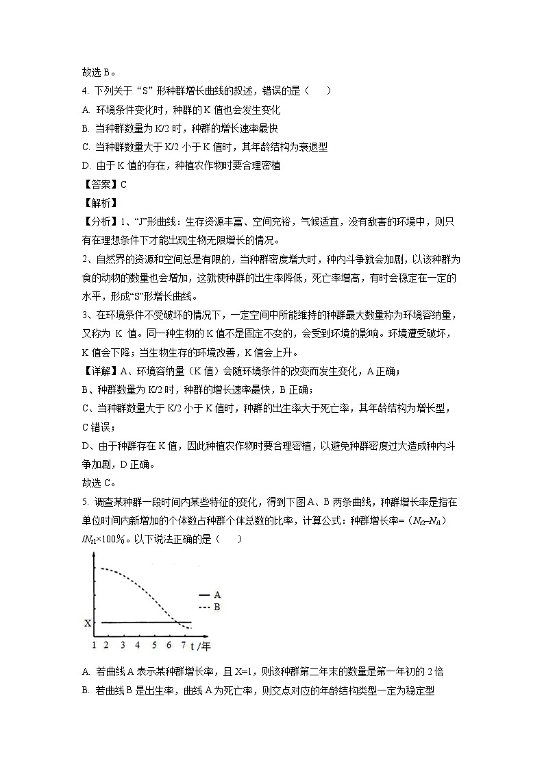 2022-2023学年山东省菏泽市第一中学高二12月月考生物试题 解析版第3页