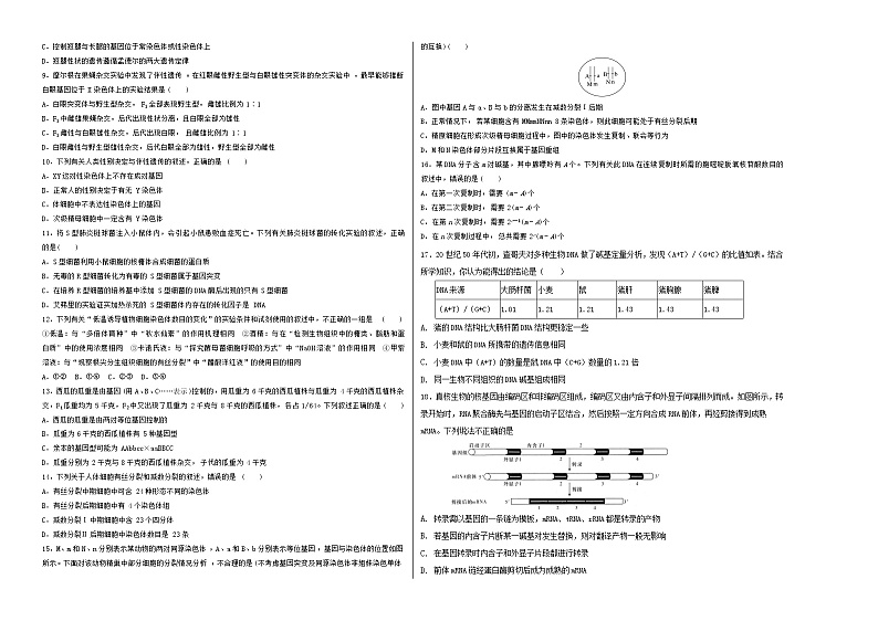 学易金卷：2020-2021学年高一生物下学期期末测试卷（人教版2019必修2）0202