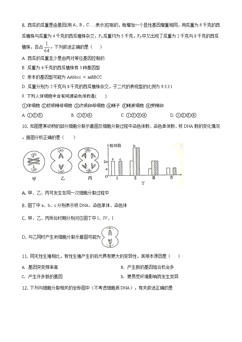 精品解析：山东省潍坊市安丘市实验中学2019—2020高一下学期期末生物试题（原卷版）第3页