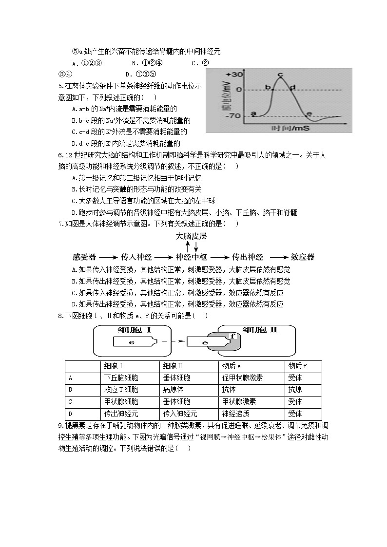 广东省茂名市第五中学2021-2022学年高二上学期期中考试生物试卷第2页