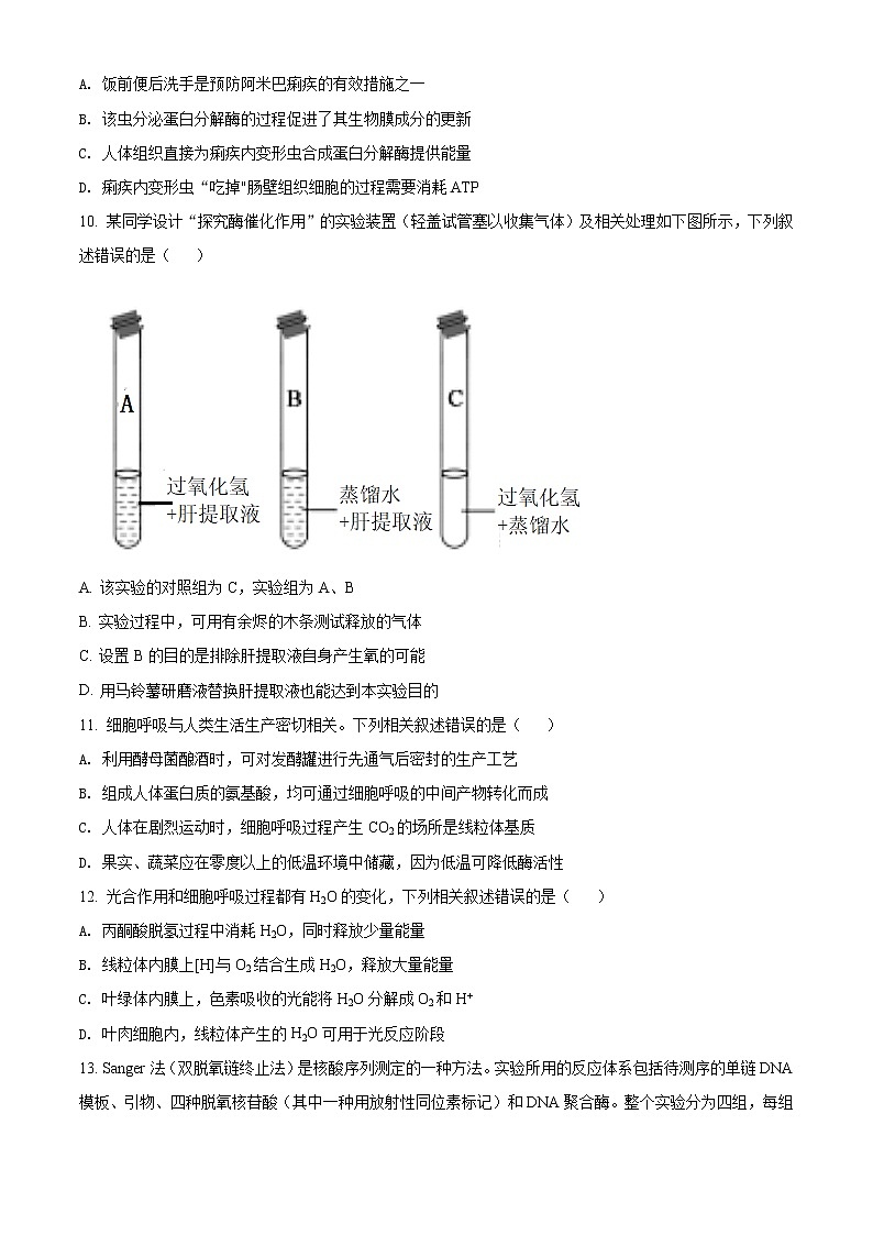 精品解析：山东省淄博市2020-2021学年高二下学期期末生物试题03