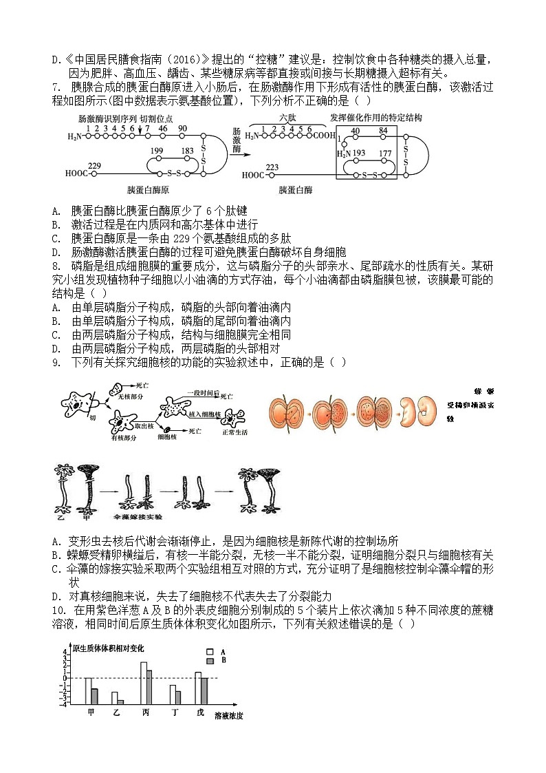 辽宁省丹东市六校2022-2023学年高一上学期12月联合考试生物试卷02