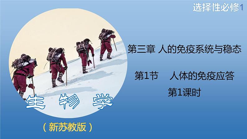 3.1.1精编人体的免疫应答（精编课件+同步练习）精编高二生物同步备课系列（新苏教版（2019）选择性必修1）01