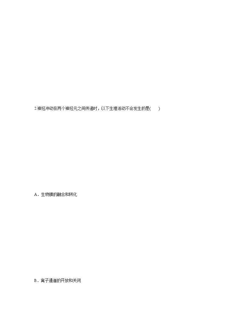 2.2 神经冲动的产生和传导（第1课时）（精编课件+同步练习）精编高二生物同步备课系列（浙科版2019选择性必修1）03