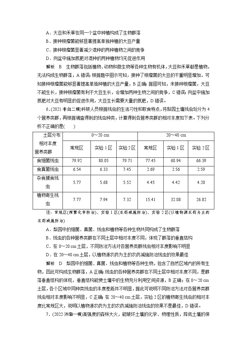 2023届高考生物二轮复习种群与群落作业含答案第3页