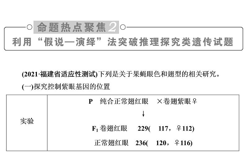 2023届高考生物二轮复习专题命题热点聚焦2遗传、变异与进化课件03