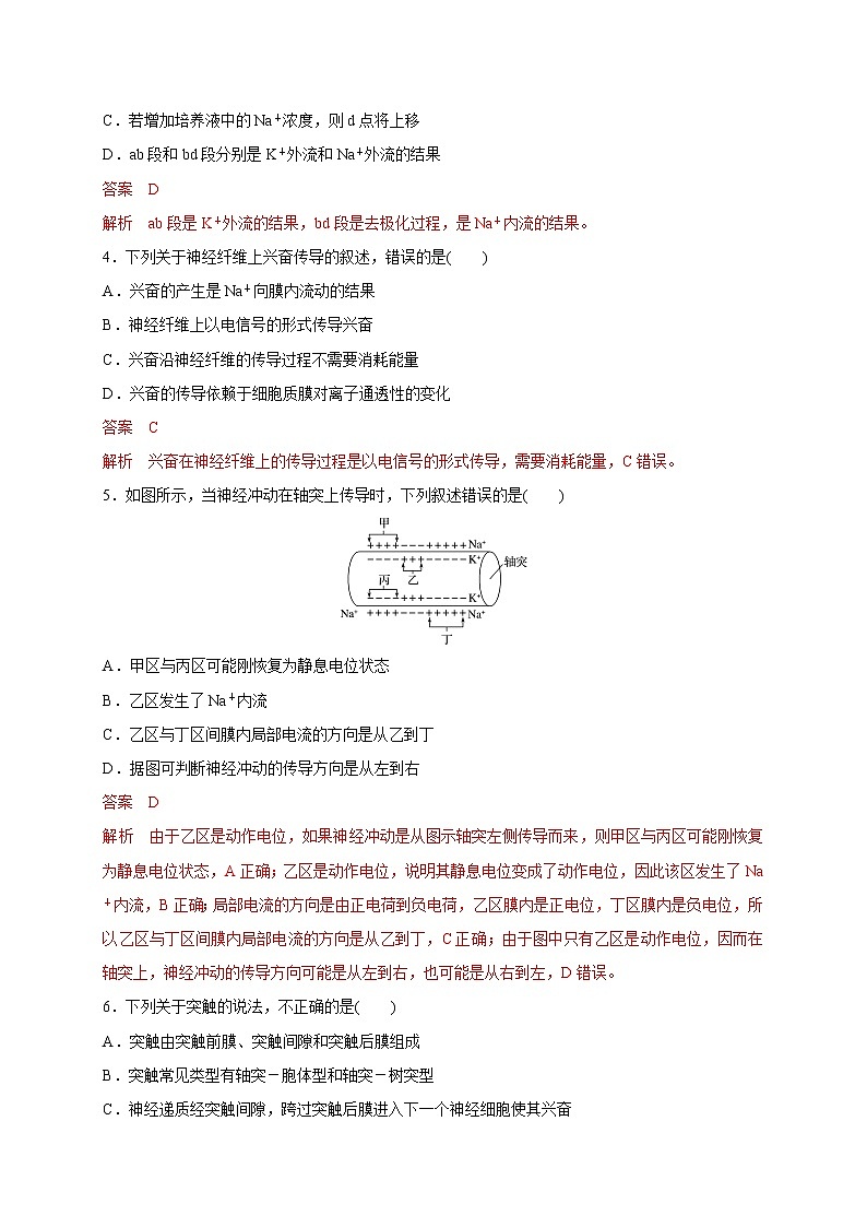 1.1.2精编动作电位的产生和传导（精编课件+同步练习）精编高二生物同步备课系列（新苏教版（2019）选择性必修1）02