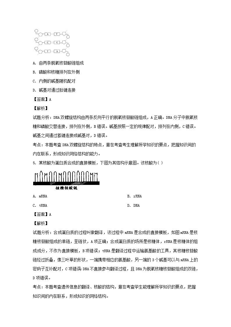 2019-2020学年广东省佛山市一中高二上学期期中考试生物试题（学考） 解析版03
