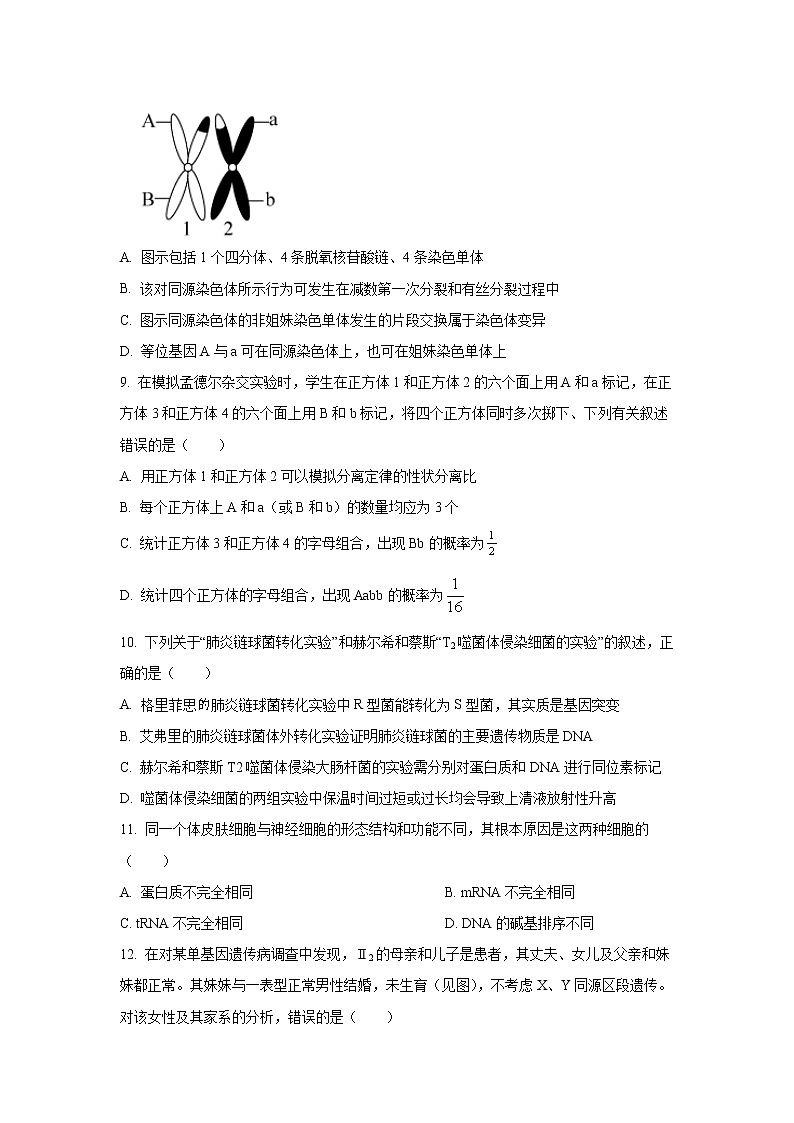 河南省安阳市2023届高三生物上学期开学考试试卷（Word版附答案）03