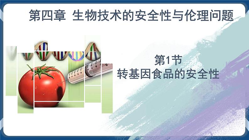4.1 转基因食品的安全性（课件+练习）高二生物（人教版2019选择性必修3）01