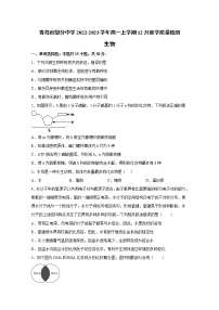 山东省青岛市部分中学2022-2023学年高一生物上学期12月教学质量检测试卷（Word版附答案）