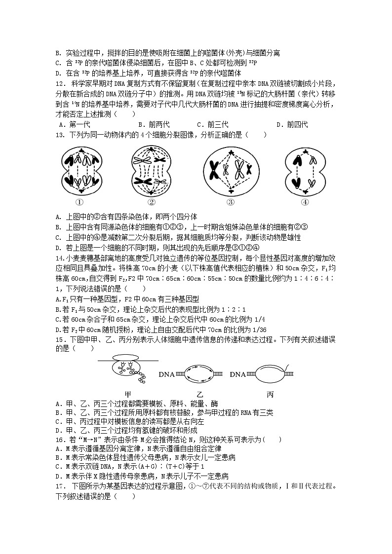 重庆市万州第二高级中学2023届高三上学期12月线上考试生物试卷（Word版附答案）03