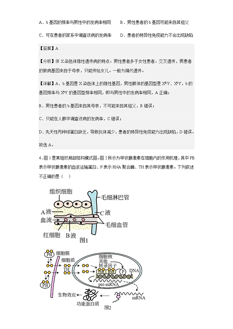 2022-2023学年天津市塘沽一中高三上学期第三次月考生物试题含解析03