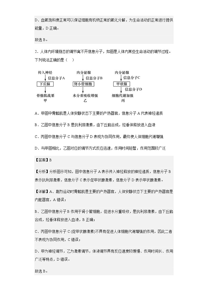 2022-2023学年山东省泰安市新泰市一中高二上学期期中生物试题含解析02