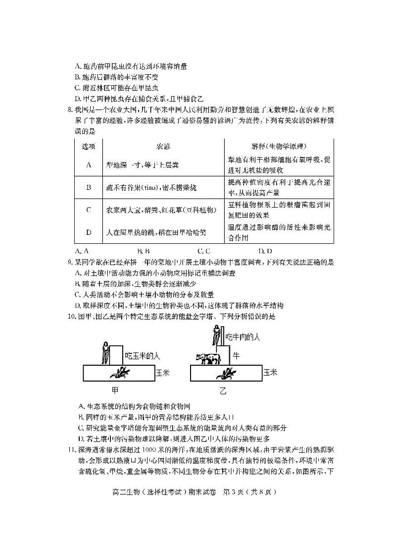 2022-2023学年广东省茂名市电白区高二上学期期末考试生物试题 PDF版03