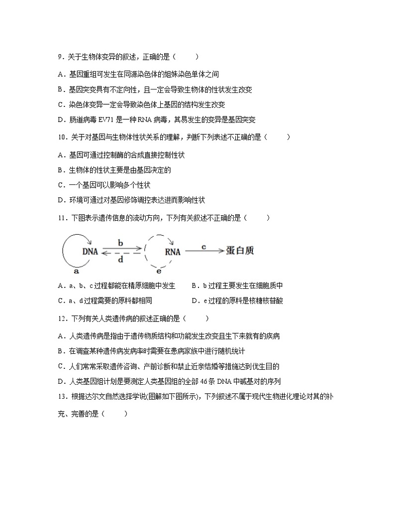 2022-2023学年江苏省南京市高一下册生物期末专项突破模拟题（AB卷）含解析03